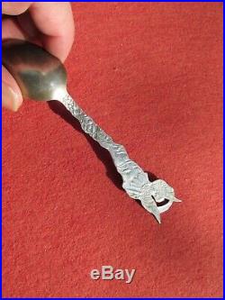 Oakland California Lake Merritt Sterling Silver Souvenir Spoon Engraved Angel