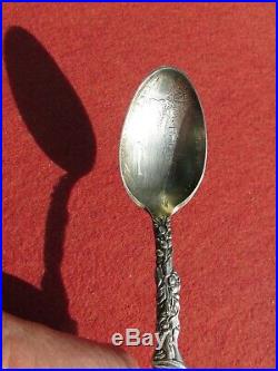 Oakland California Lake Merritt Sterling Silver Souvenir Spoon Engraved Angel