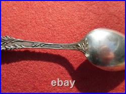 Oakland California Sterling Silver Souvenir Spoon Engraved Oak Tree Flowers