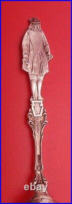 Old Figural William Penn Alvin STERLING SILVER Philadelphia Souvenir Spoon 6