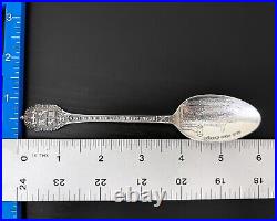 Old Fort Marion St Augustine Florida Coat of Arms Souvenir Sterling Silver Spoon
