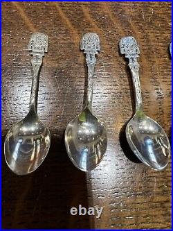 Peruvian Tumi and Llama Sterling silver spoons set