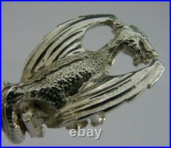 RARE CASED STERLING SILVER 92g WELSH DRAGON PRINCE CARLES SPOON 1969 INVESTITURE