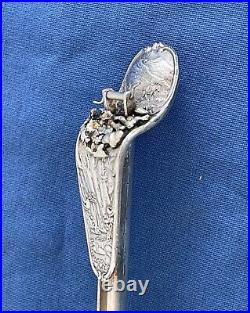 RARE Cripple Creek Colorado Gold Mine Figural Sterling Silver Souvenir Spoon