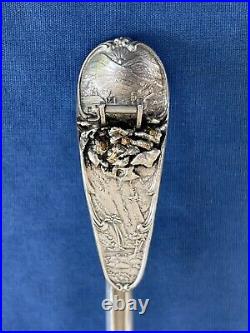 RARE Cripple Creek Colorado Gold Mine Figural Sterling Silver Souvenir Spoon