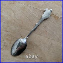 RARE Indian on Horse Sterling Silver Souvenir Spoon Mohawk Trail Greenfield, MA