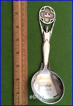 RARE! Norway WWII Liberation 1945 Sterling 830 Silver 7.7 Souvenir Spoon 104g
