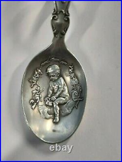RARE Reed & Barton Bent Handle Baby Spoon Sterling Silver