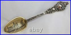 RARE VTG Enamel Princeton University Nassau Hall Sterling Silver Souvenir Spoon