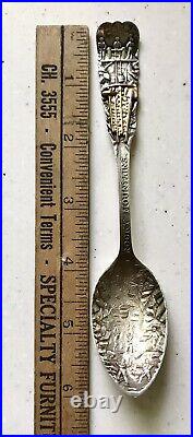 RARE Vtg Leadville Mine Shaft Sterling Silver with Gold Souvenir Spoon