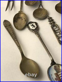 RARE! World travel 600-900 sterling silver collector spoon lot MA 012921bABZII