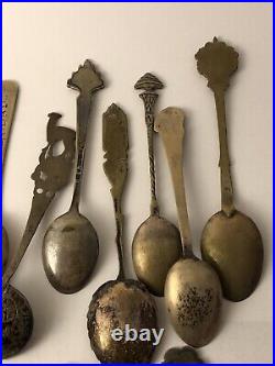 RARE! World travel 600-900 sterling silver collector spoon lot MA 012921bABZII