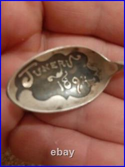 Rare Antique 1894 Juneau, Alaska Mayer & Bros. Totem Pole Sterling Silver Spoon