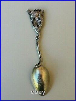 Rare Antique Gorham 1890's Sterling Wichman Hawaii Goddess Pele Souvenir Spoon