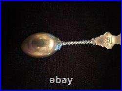 Rare Antique Sterling Silver Souvenir Spoon Harvard Football 1895 Cambridge MA