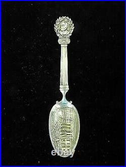 Rare Antique Sterling Silver Souvenir spoon Brown University & Nobel Laureate