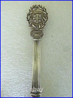 Rare Antique Sterling Silver Souvenir spoon Brown University & Nobel Laureate