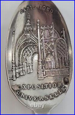 Rare Antique Sterling Silver Spoon, 1900 Paris World's Fair Exposition