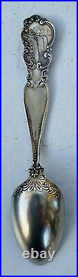 Rare Enamel & Sterling Souvenir Spoon 1901 PAN EXPOSITION, Buffalo, New York