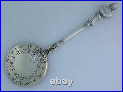 Rare English Sterling 8 Souvenir Serving Spoon SHAKESPEARE George Unite c1899