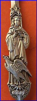 Rare Figural Saint John Divine Cathedral Sterling Silver Souvenir Spoon Shiebler