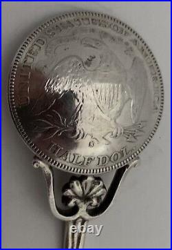 Rare Gorham Sterling Souvenir Spoon With 1877-s USA Seated Half Dollar Bowl