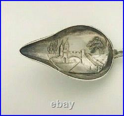 Rare Gustavus Seifert Canadian Sterling Silver Souvenir Spoon For Quebec