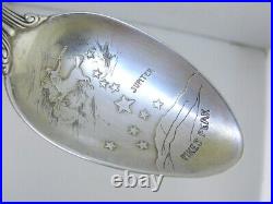 Rare Sterling TIFFANY Souvenir Dessert Spoon PIKES PEAK Sagittarius 1895 Zodiac