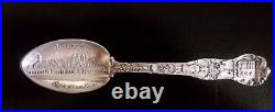 Rare Vintage Old Alvarado Hotel Albuquerque Nm Sterling Silver Souvenir Spoon