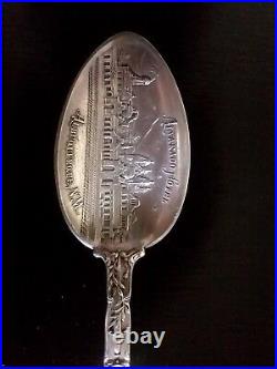 Rare Vintage Old Alvarado Hotel Albuquerque Nm Sterling Silver Souvenir Spoon