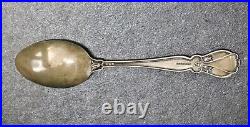 Rare Yale University Gorham Sterling Silver & Blue Enamel Spoon 5 1/4 18 Grams