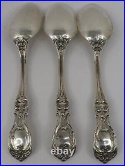 Reed & Barton Burgundy Sterling Silver Hallmarked Soup Spoons 3pc Set Vintage