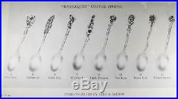Reed and Barton Harlequin Sterling Silver Coffee Spoon Set of 8 7234