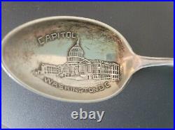 Roosevelt Sterling Souvenir 5 13/16 Spoon Capitol Washington DC very good cond