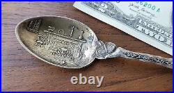 SANTA CLAUS Head Merry Christmas Sterling Silver Souvenir Spoon-echanics/WATSON