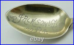 SHEIBLER Sterling Silver BLACK AMERICANA Souvenir Spoon JACKSONVILLE Florida