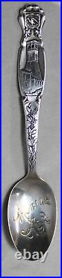 STERLING SILVER SPOON MOBILE ALABAMA THE OLD CITY PRISON & POLICE STATION c1890