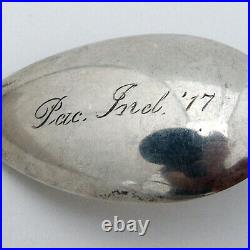 Sacajawea Bird Woman Souvenir Spoon Mayer Bros Sterling Silver 1917