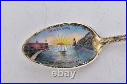 San Francisco Golden Gate Enamel Bowl Sterling Silver Souvenir Spoon