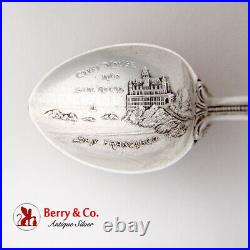 San Francisco Souvenir Spoon Bear Finial Shreve Sterling Silver