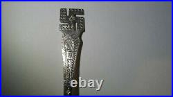 Scarce Sterling Silver Navajo Souvenir Spoon With Swastikas 5 1/8 Inches 1907