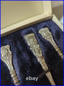Set Of 12 Columbian Sterling Silver Souvenir Spoons. 900