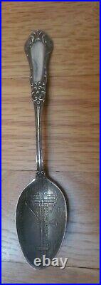 Set Of 5 Vintage NEW YORK Sterling Silver Souvenir Spoons