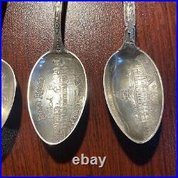 Set of 4 California Souvenir Sterling Silver Spoons, Set of 4, 3.5 Troy Oz