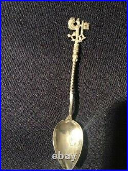 Set of 4 Ornate Sterling Silver Collector Demitasse Spoons (4)