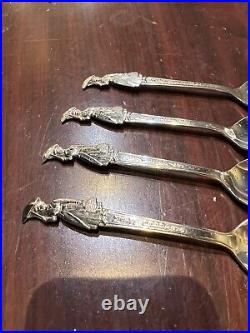 Set of 4 Silver Spoons with Marry Popince