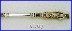 Set of 6 English Sterling Silver Apostle Spoon Made 1876-7 with Light Gold Wash