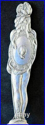 Shawnee Full Body Indian Native American with Shield Sterling Silver Spoon