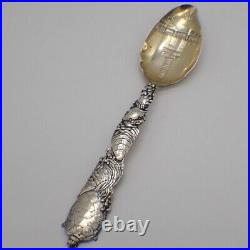 Shiebler Lady Baltimore Souvenir Spoon Nautical Handle Sterling Silver Mono TSW