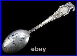 Shreve Sterling Silver San Francisco Souvenir Spoon Figural Bear Free Ship